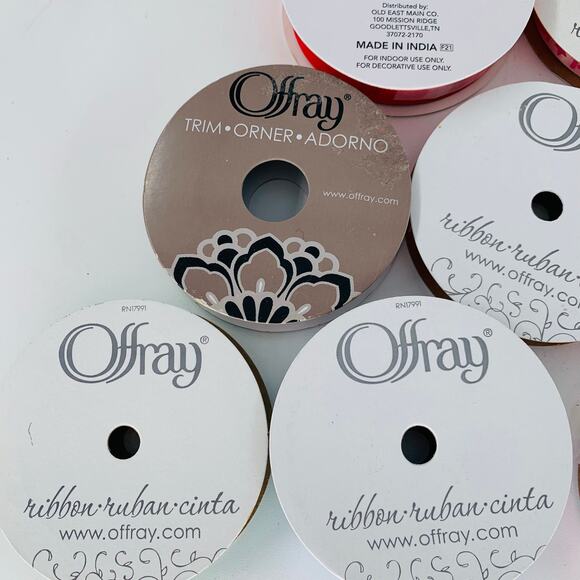 Ribbon Lot For Crafts Multicolor Blue Red Purple Pink Green Grosgrain Satin Trim - Picture 6 of 8